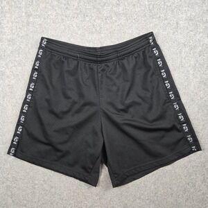 A24 Mesh Gym Shorts Mens Medium Black Side Logo Tape Movie Merch Streetwear